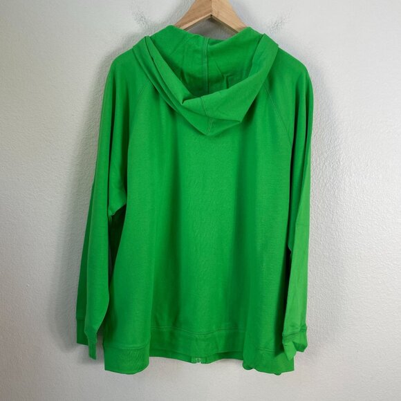 NEW Quacker Factory Womens Plus 1X Zip Up Hoodie Embroidered Watering Can Jacket - Picture 7 of 7